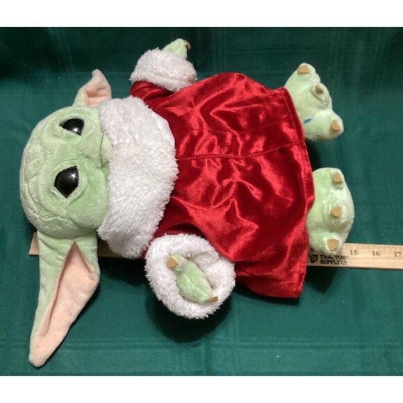 Star Wars Mandalorian Baby Yoda 15" Build Bear Christmas Santa Robe Hat - Picture 7 of 8